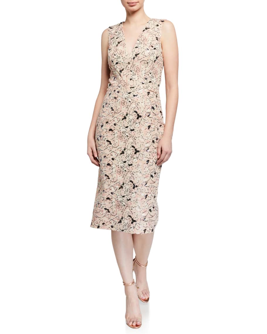 Image 1 of 3: Colette Floral Lace Sequin Dress