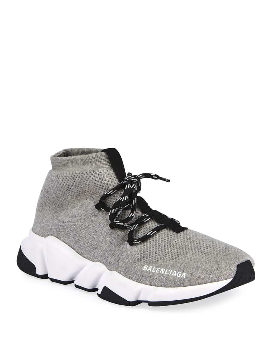 balenciaga speed knit mens silver