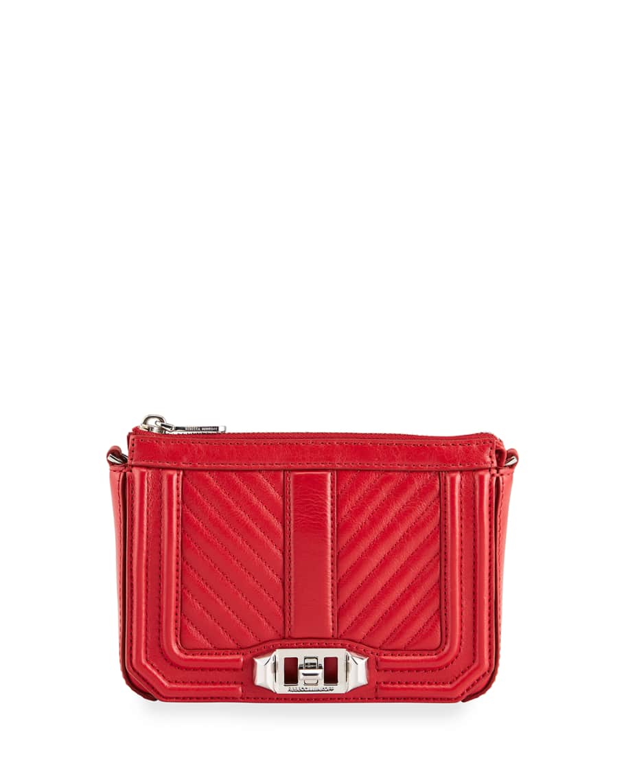 Rebecca Minkoff Love Chevron Quilted TopZip Bag Neiman Marcus