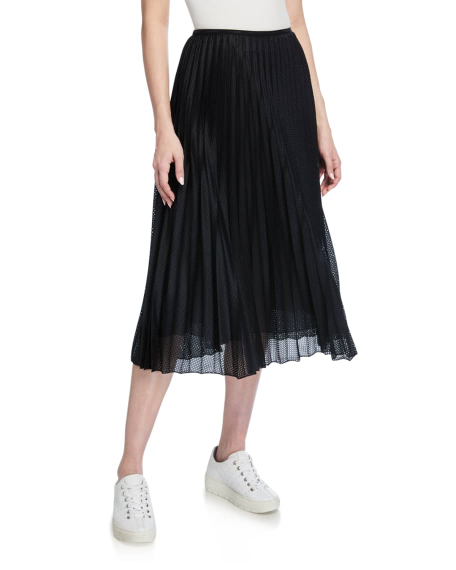 Moncler Pleated A-Line Skirt | Neiman Marcus