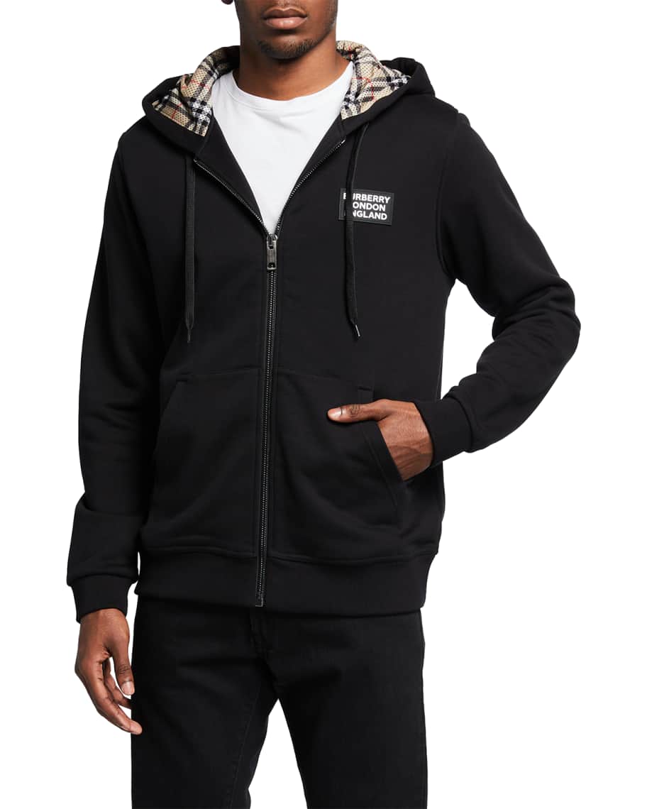 Burberry zip front hooded sweatshirt on sale