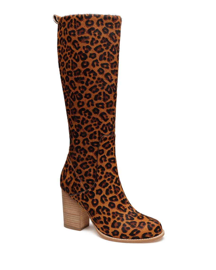 Bill Blass BB Leopard Print Knee Boots Neiman Marcus