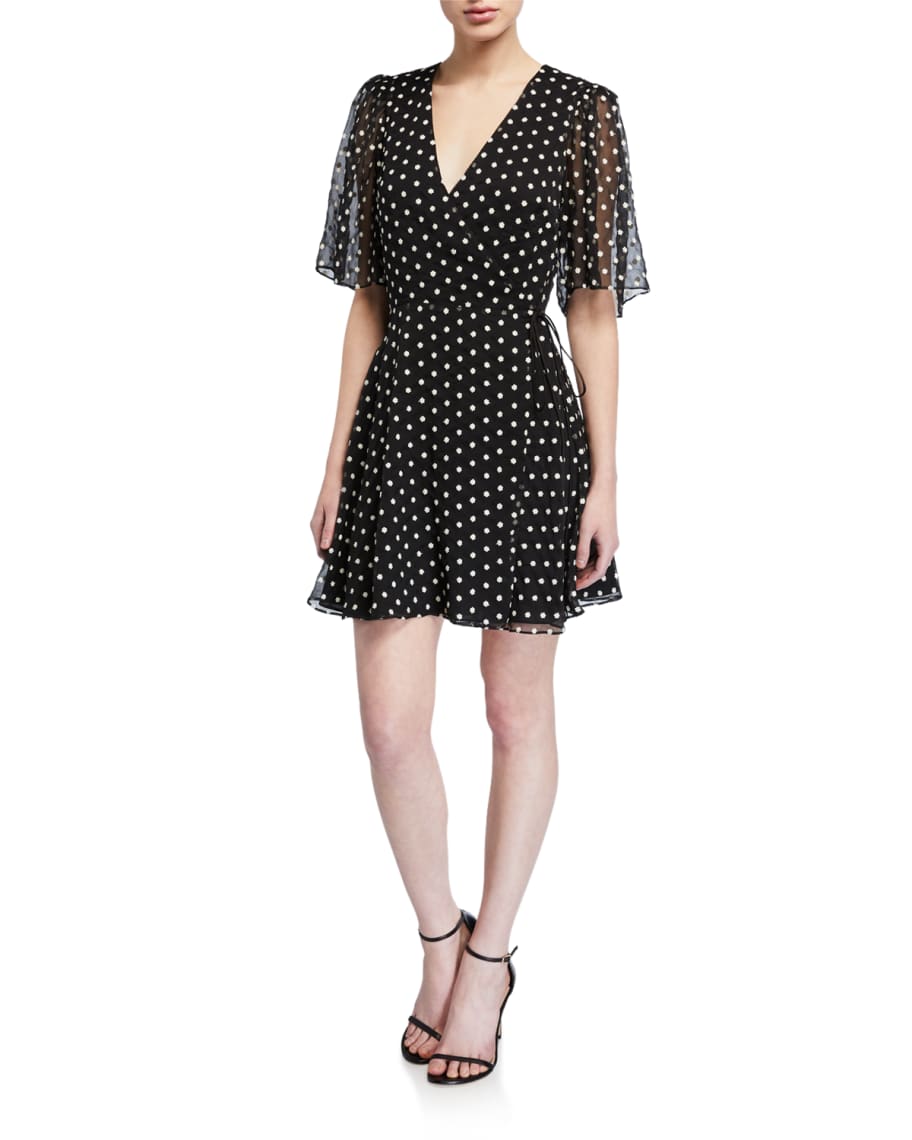 Alice olivia wrap dress best sale