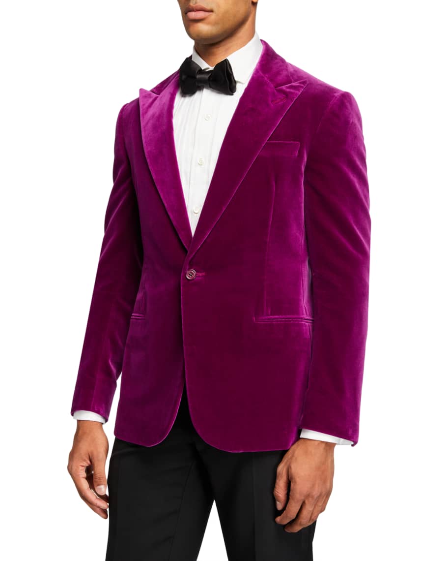 Ralph Lauren Purple Label Men s Solid Velvet Dinner Jacket Pink Neiman Marcus