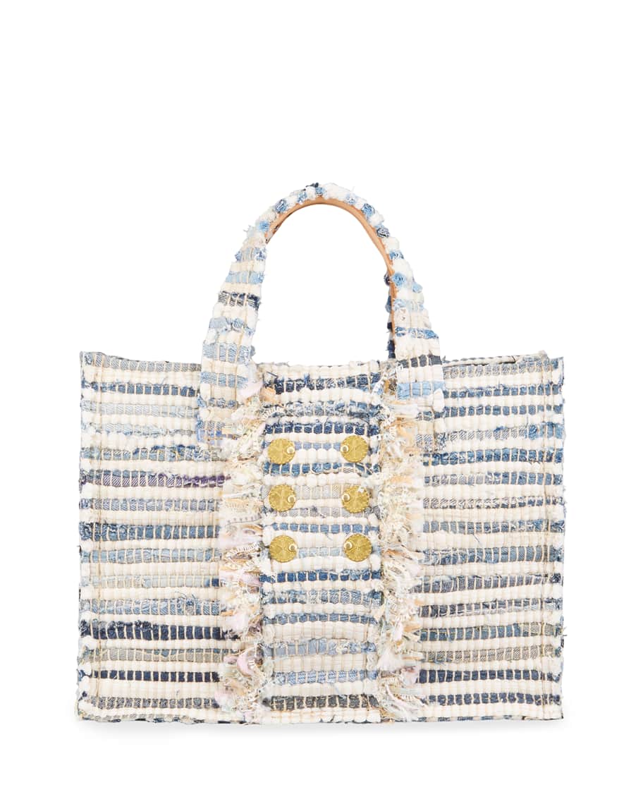 Kooreloo Midi Tweed Book Tote Bag with Coins | Neiman Marcus