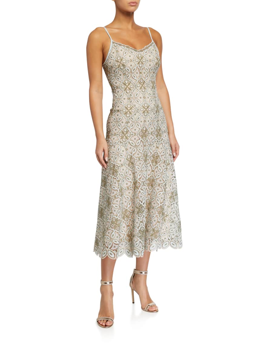 Guipure lace midi dress by jonathan simkhai shop