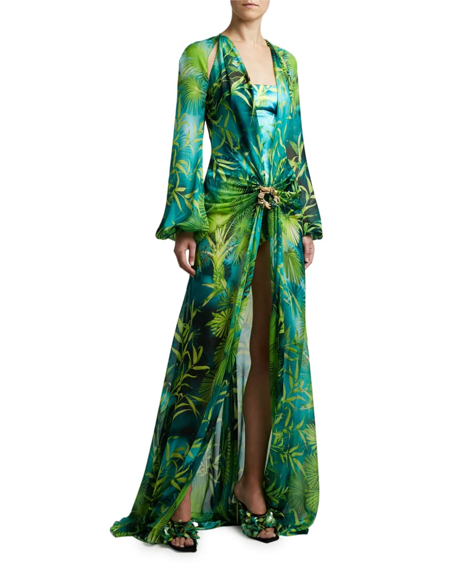 Versace jungle cheap print dress