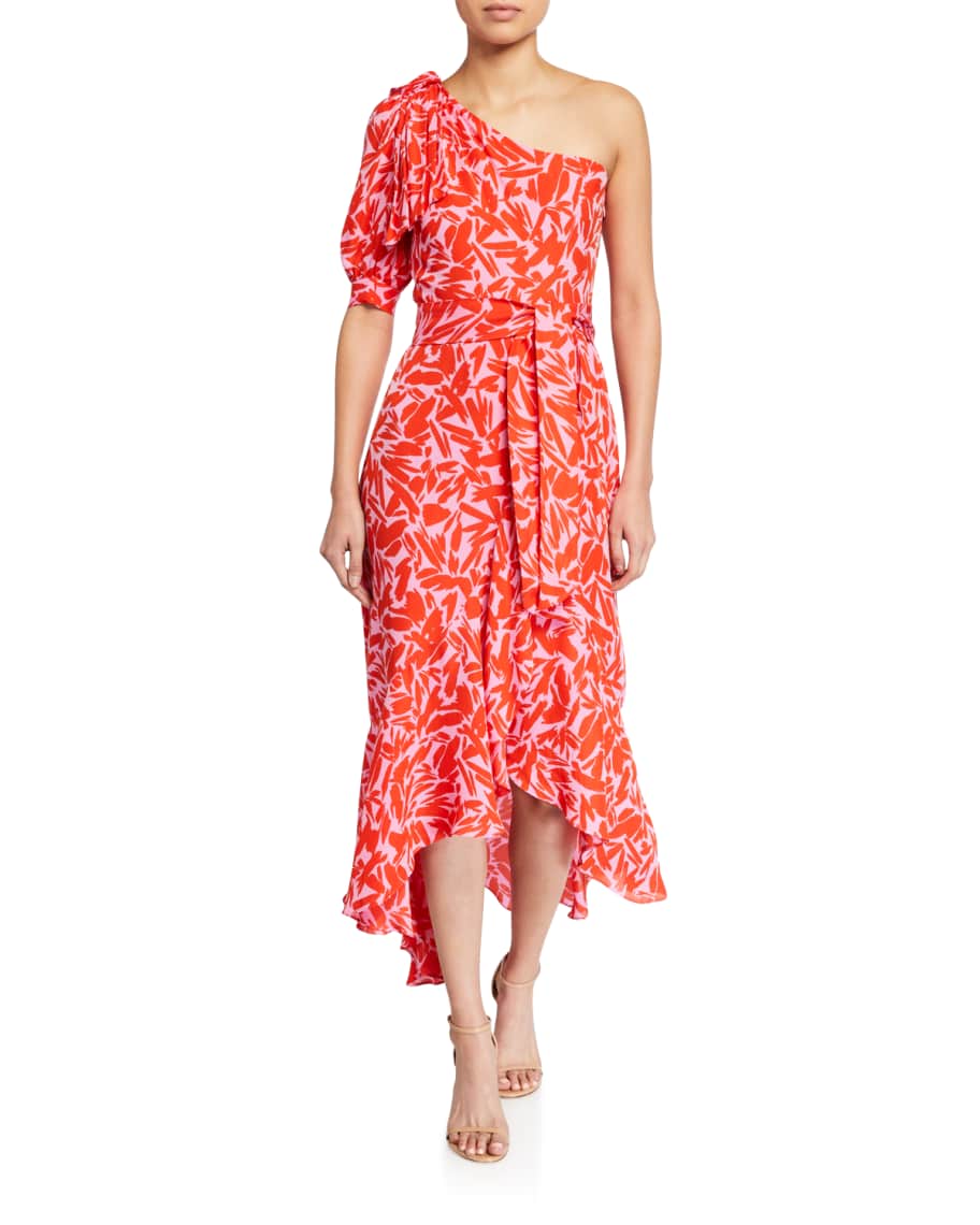 Veronica beard one shoulder dress outlet