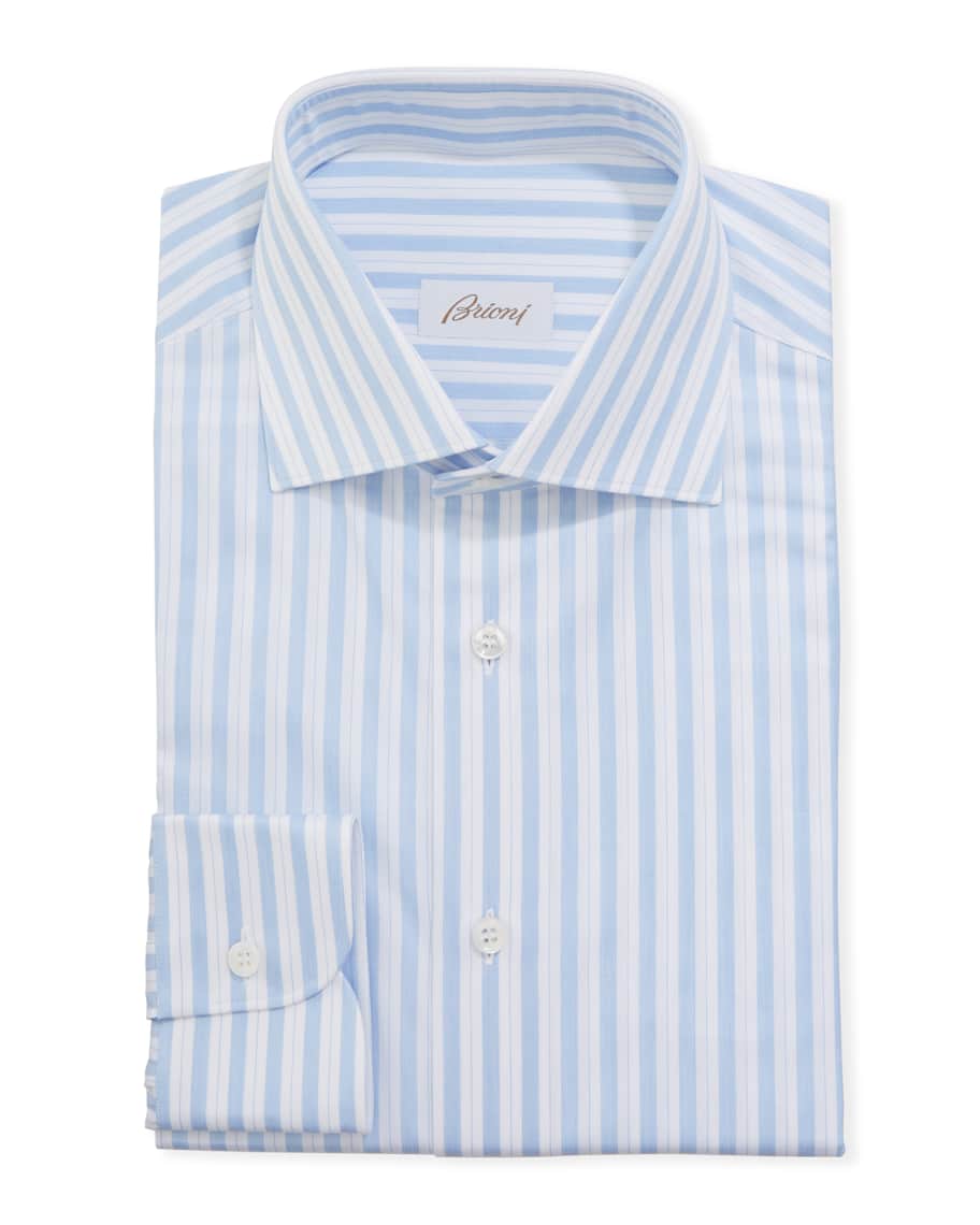 Brioni Men's Multi-Stripe Dress Shirt | Neiman Marcus