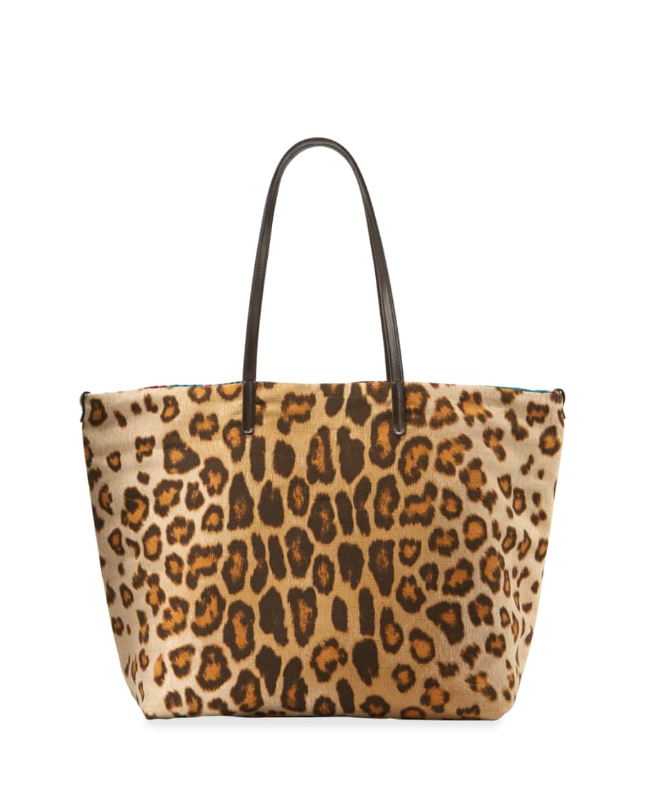 Etro Leopard Print Shopper Tote Bag Neiman Marcus