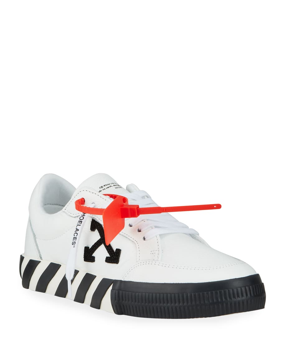Off White Men s Vulcanized Low Top Sneakers White Black Neiman