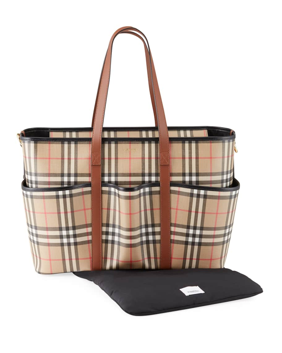 Burberry Parker Check Diaper Tote Bag | Neiman Marcus