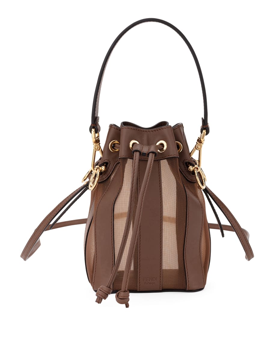 Fendi Mon Tresor Mini Leather Mesh Bucket Bag Neiman Marcus