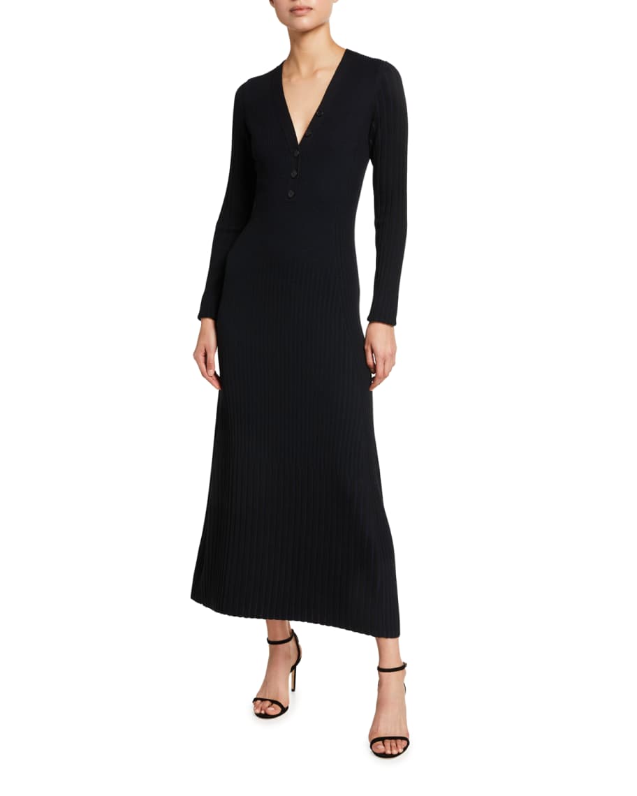 Akris punto Merino Knit Midi Sweater Dress | Neiman Marcus