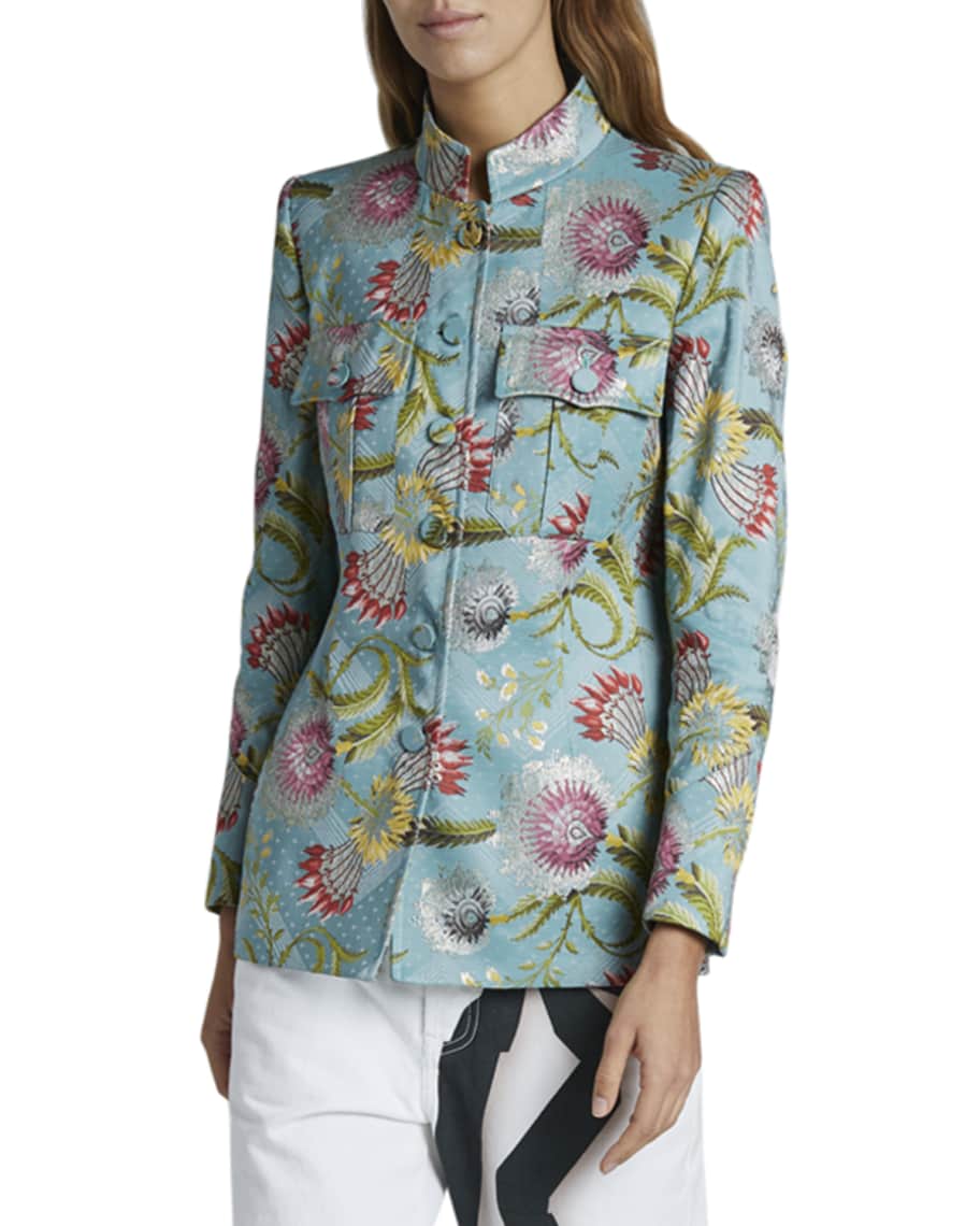 Brocade printed blazer store by dries van noten