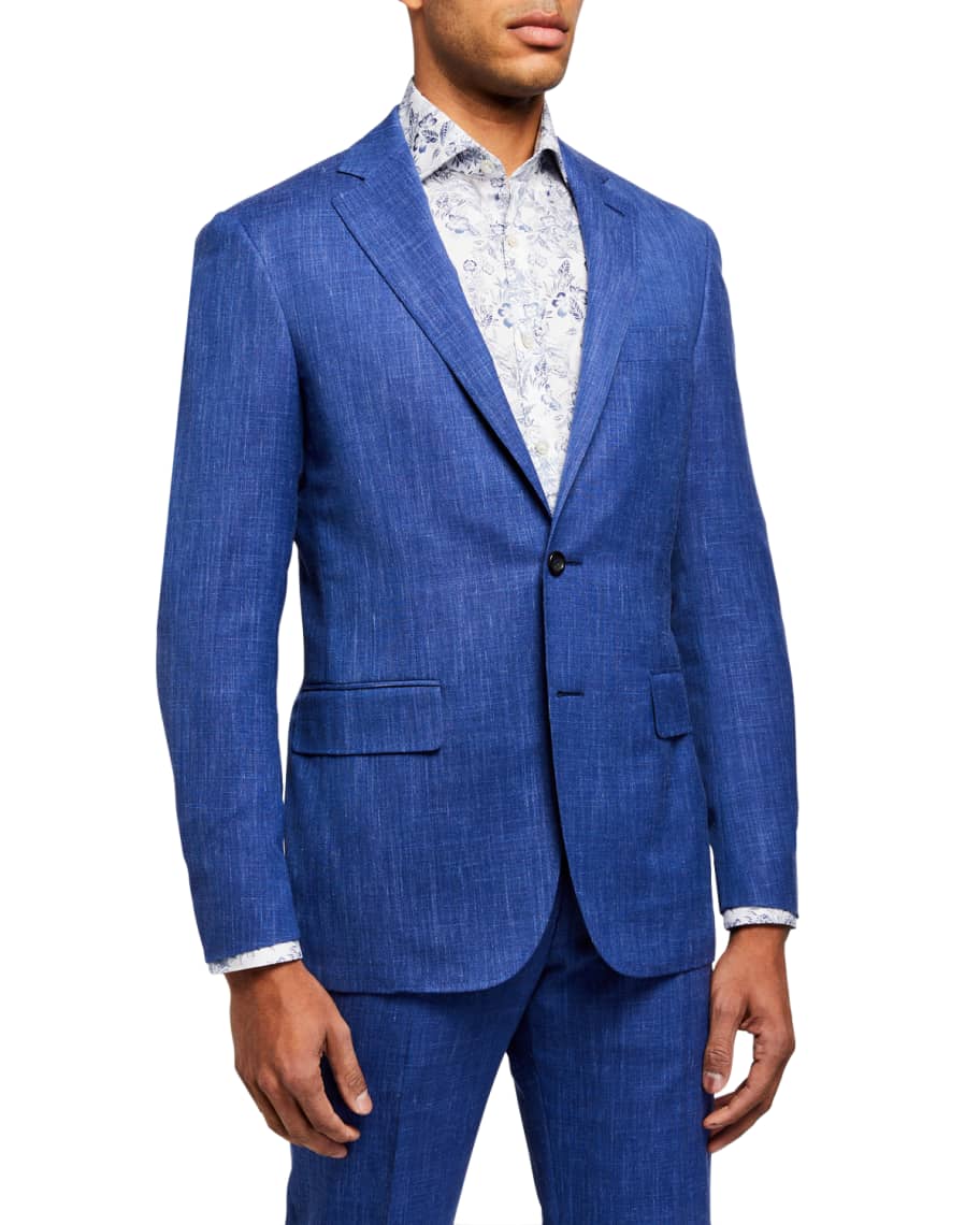 Canali Men's Heathered Two-Piece Suit | Neiman Marcus