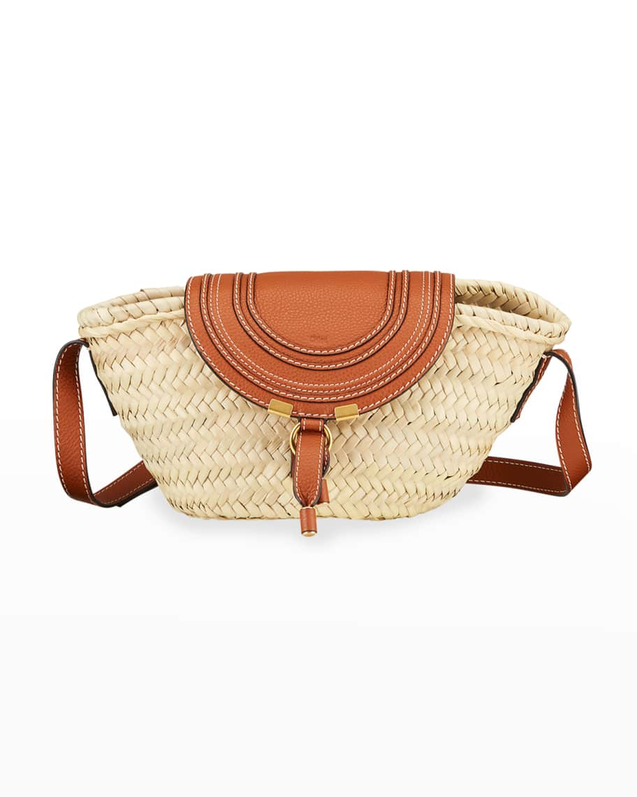 Chloé Women's Neutral Marcie Raffia Cross Body Bag - Brown - Crossbody Bags