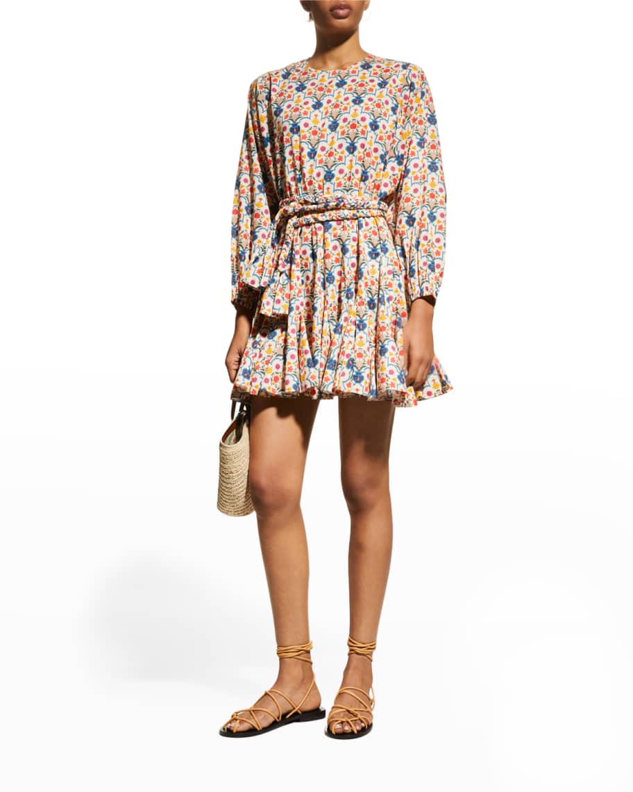 Rhode Ella Printed Long-Sleeve Dress | Neiman Marcus