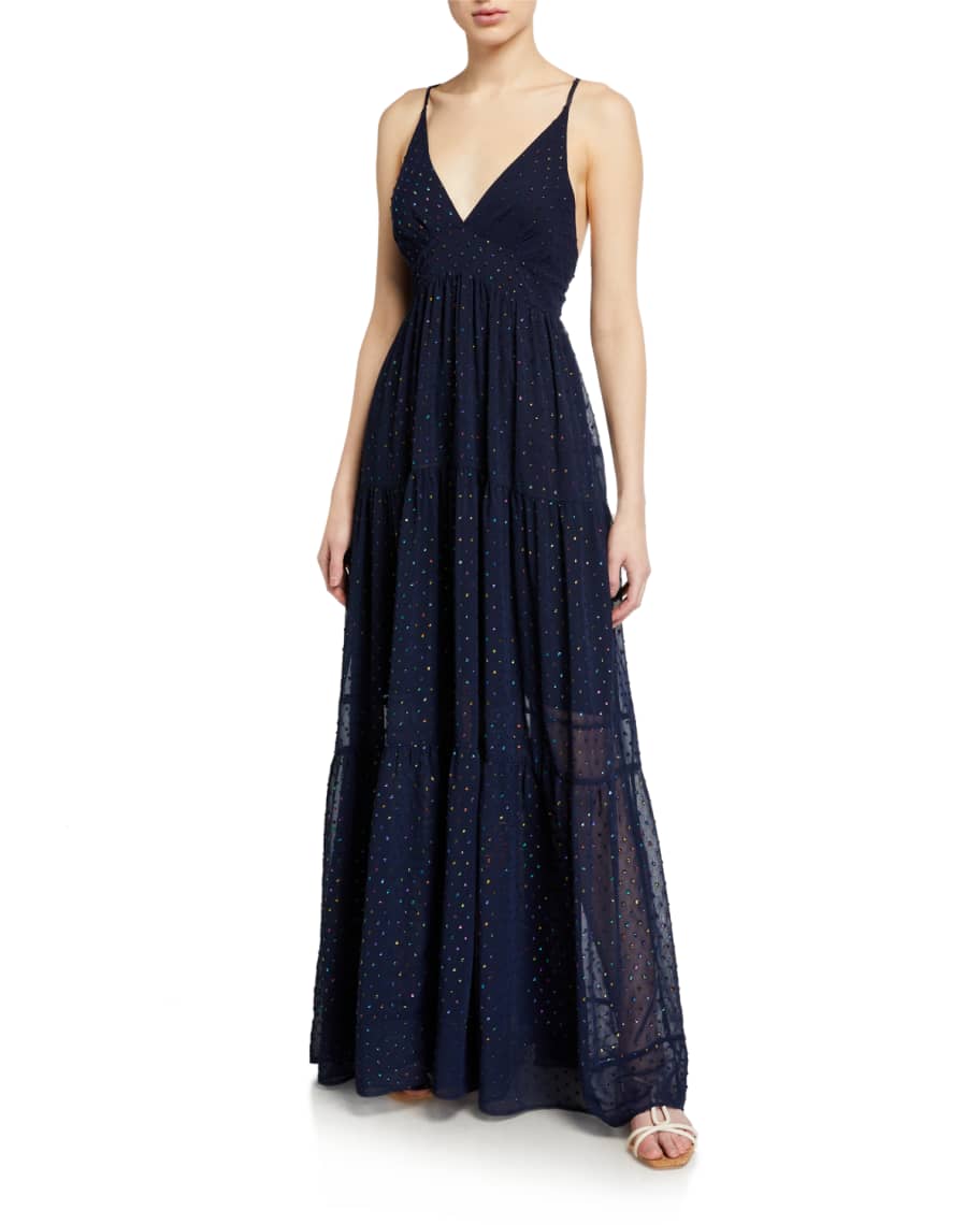 Le Superbe Starry Night Metallic Long Dress | Neiman Marcus
