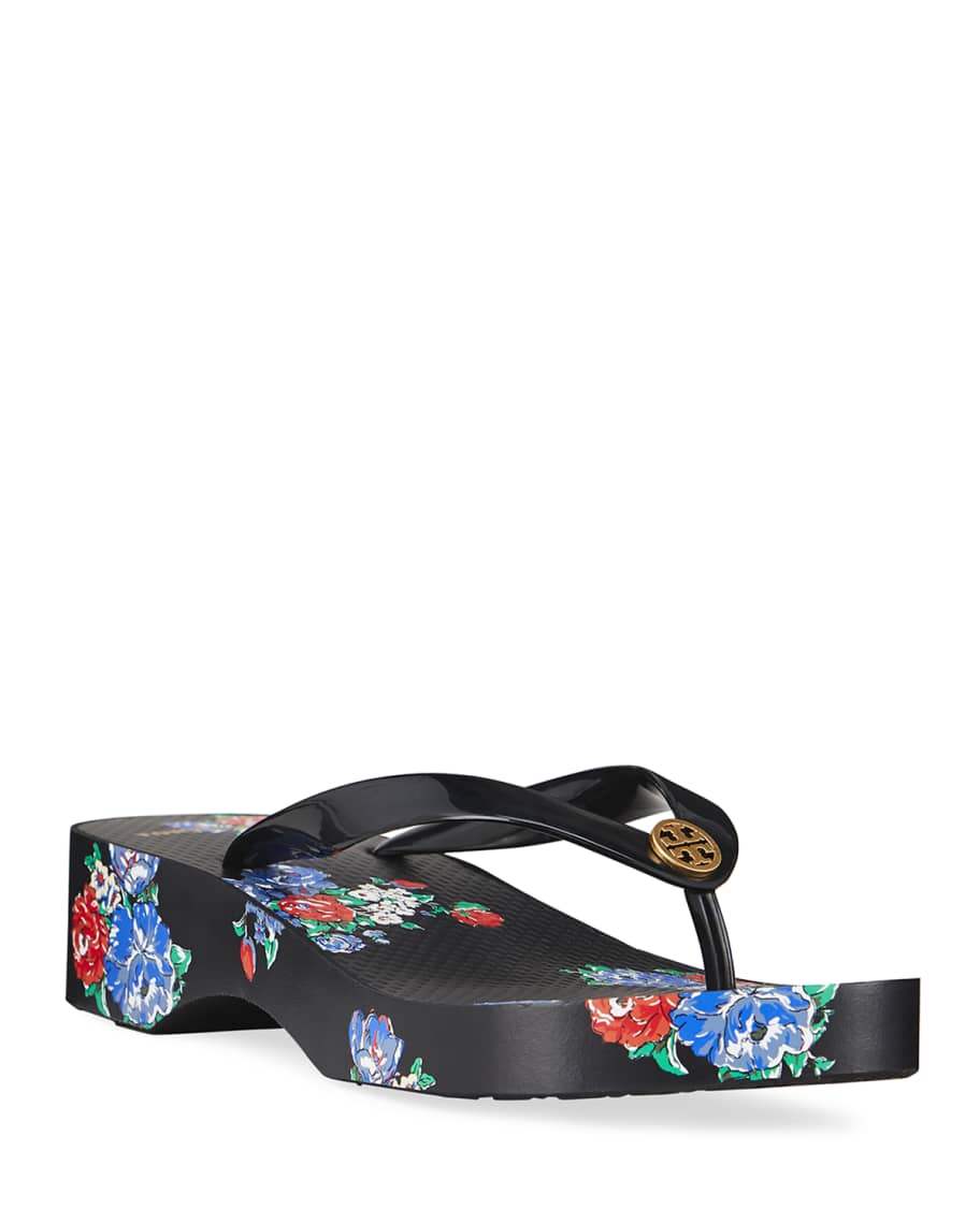 Tory burch cutout wedge flip flops deals