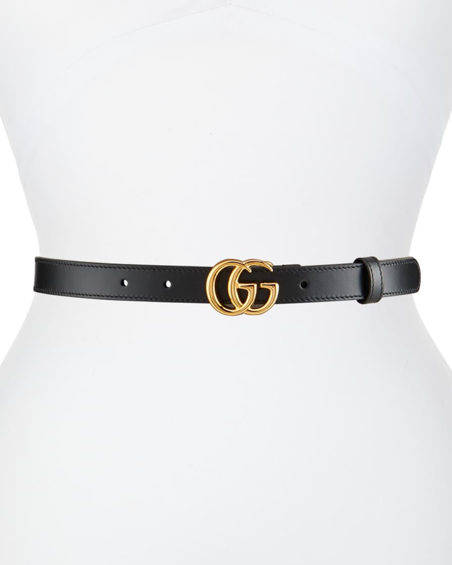 Gucci GG Marmont 2cm Leather Belt Neiman Marcus