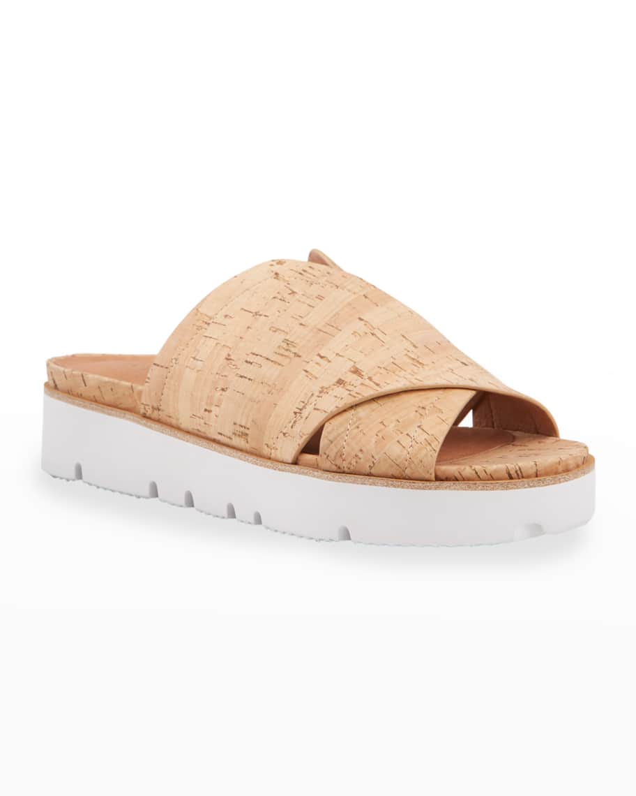 Gentle Souls Lavern X Band Cork Slide Sandals Neiman Marcus