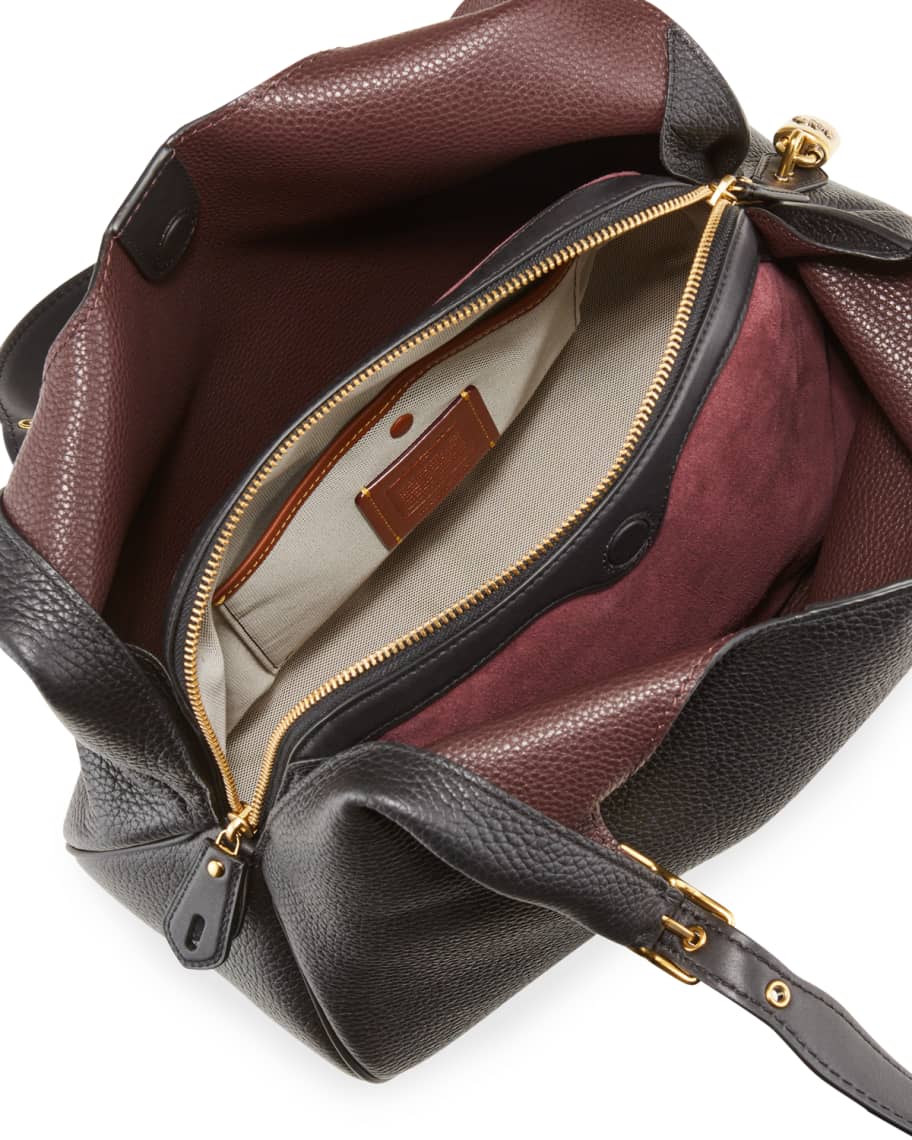 Coach Cass Glovetanned Pebble Leather Shoulder Bag Neiman Marcus