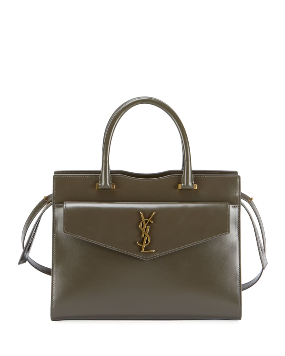 Saint Laurent Uptown Medium YSL Leather Satchel Bag Neiman Marcus