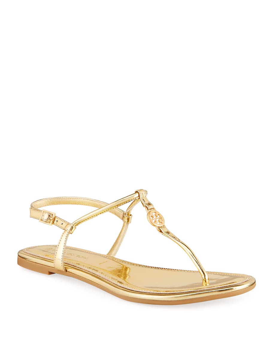 Tory Burch Emmy Metallic Medallion Thong Sandals | Neiman Marcus