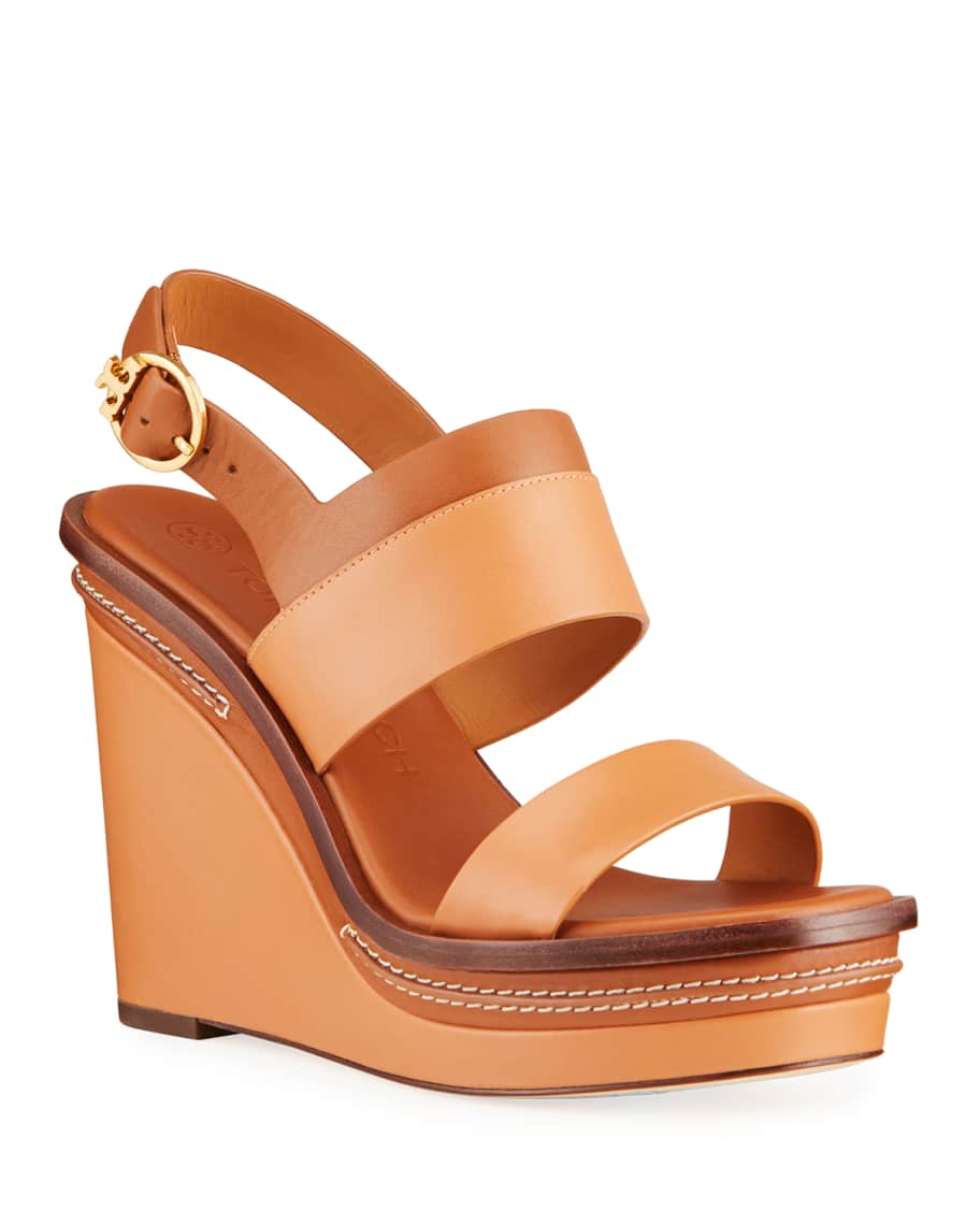 Tory Burch Selby 90mm Wedge Sandals | Neiman Marcus