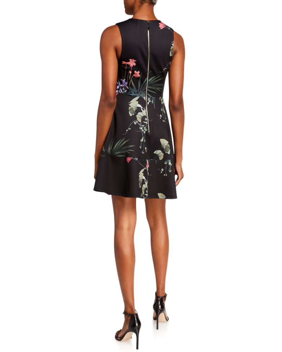 Image 2 of 2: Wrapel Highland Floral V-Neck Skater Dress