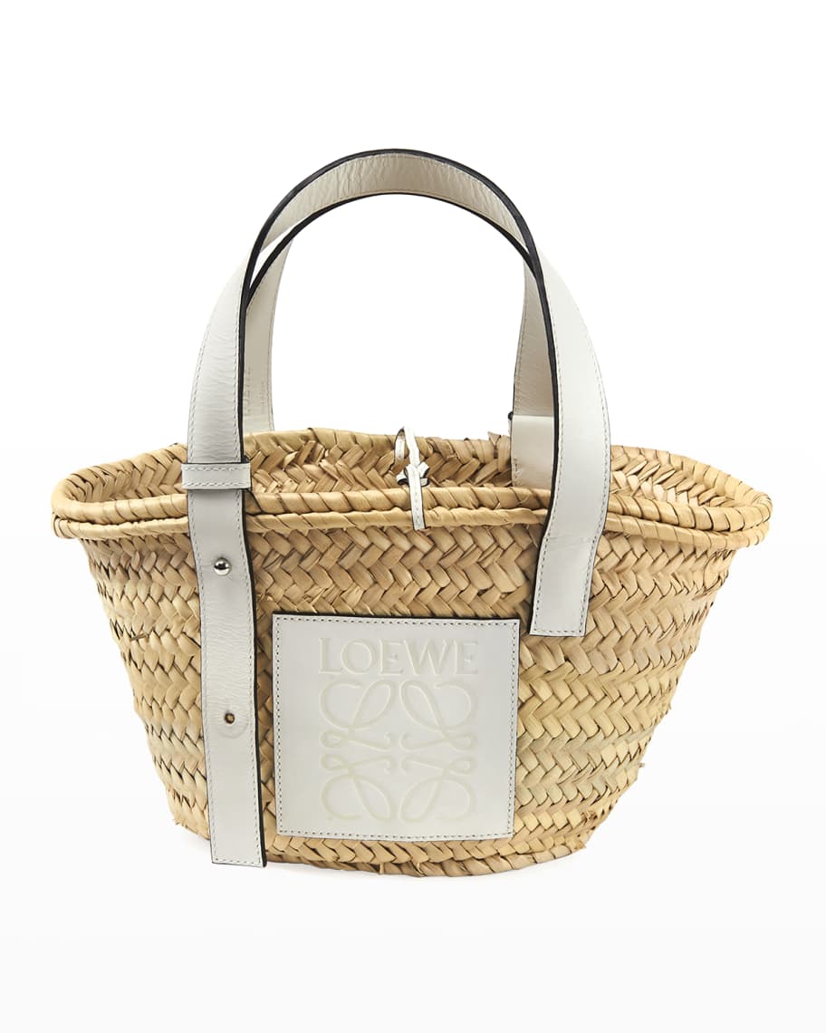 Loewe x Paula’s Ibiza Basket Small Woven Palm Tote Bag