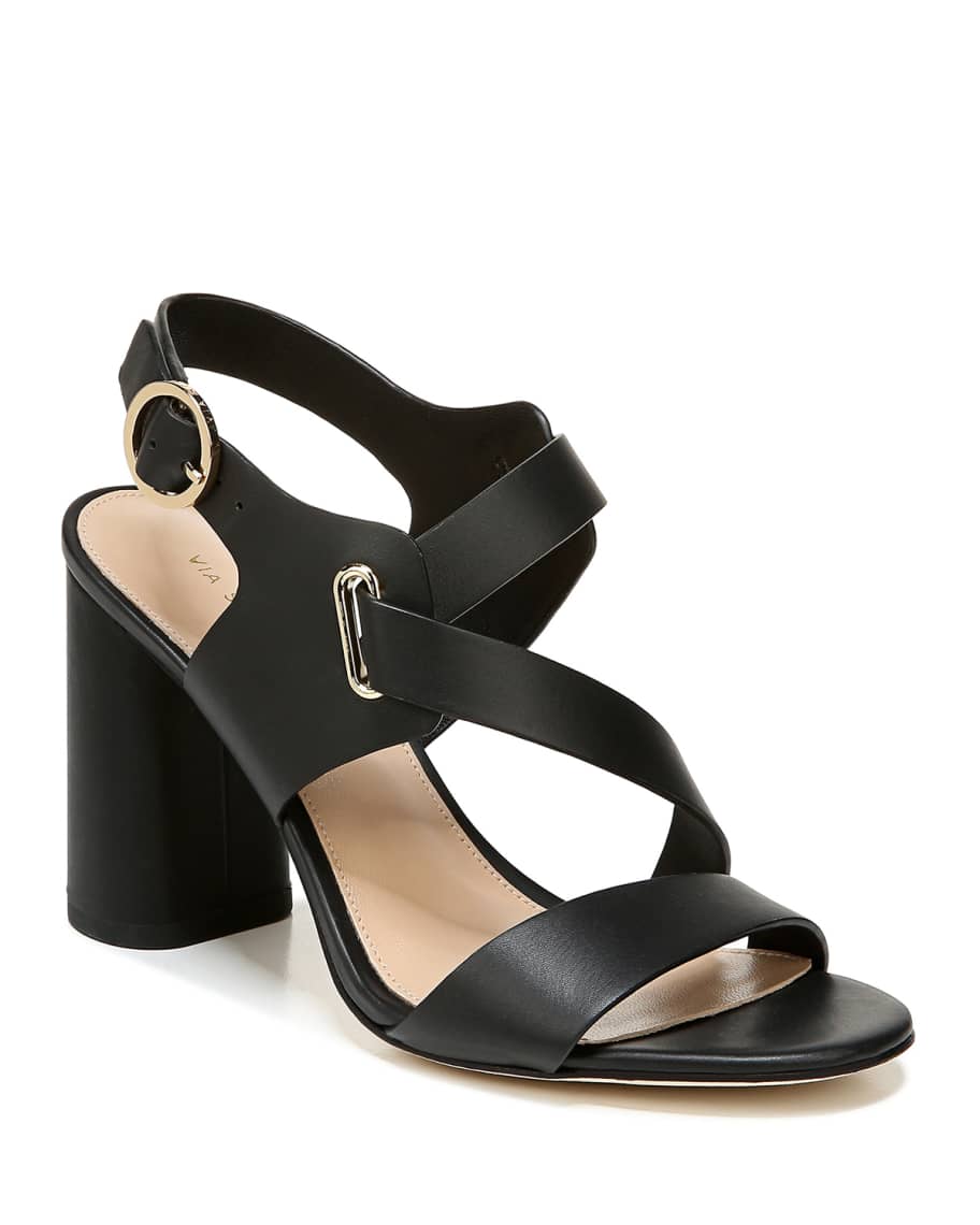 Via Spiga Hyria Heeled Leather Sandals | Neiman Marcus