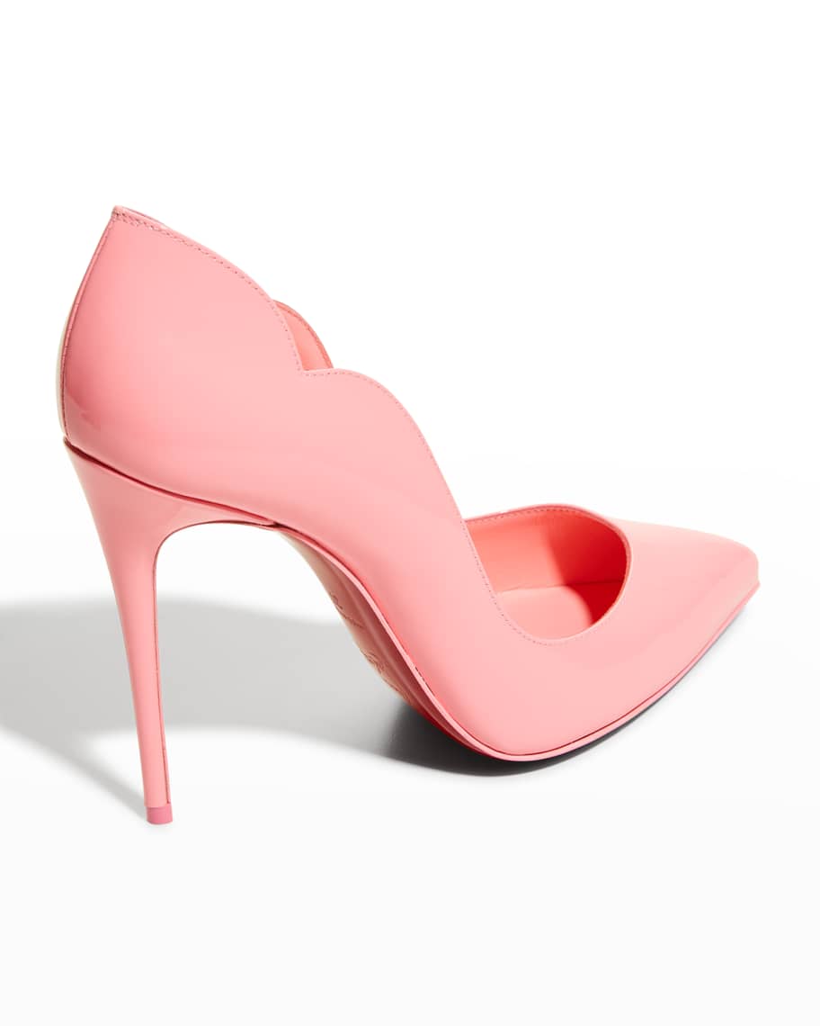 christian louboutin hot chick 100 patent red sole pumps