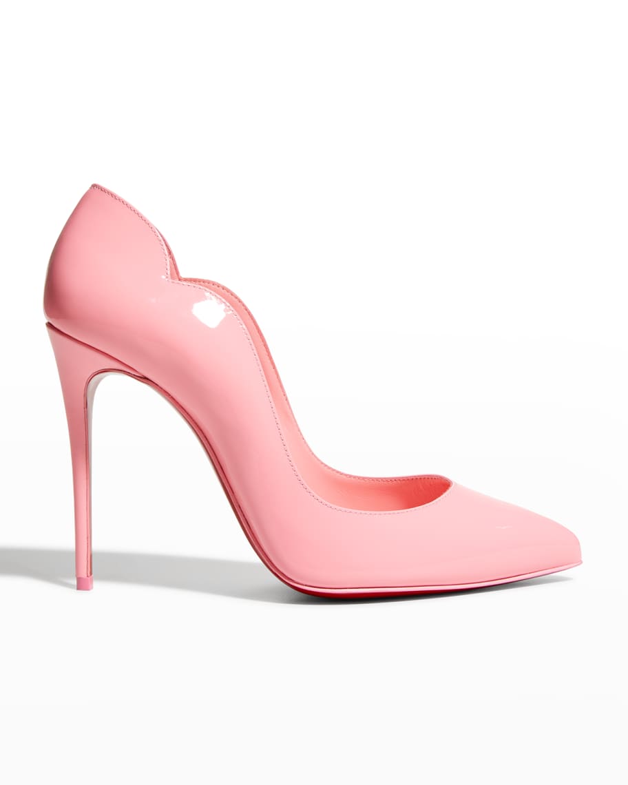 christian louboutin lady gena patent red sole pumps