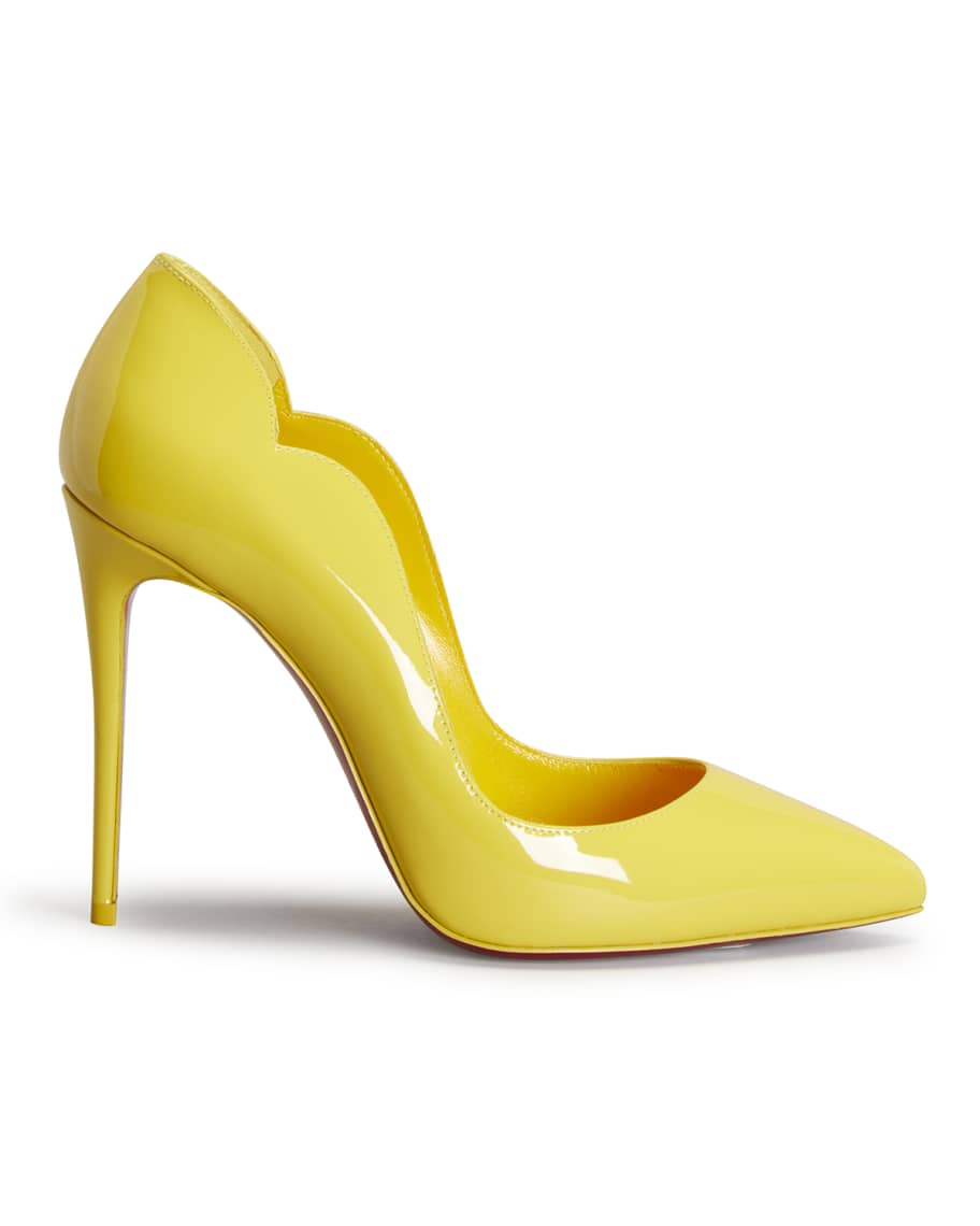 Louis Vuitton Yellow Patent Leather Oh Really! Peep Toe Pumps Size