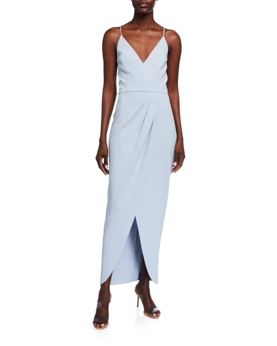 WAYF The Ines Faux Wrap Tulip Hem Dress Neiman Marcus
