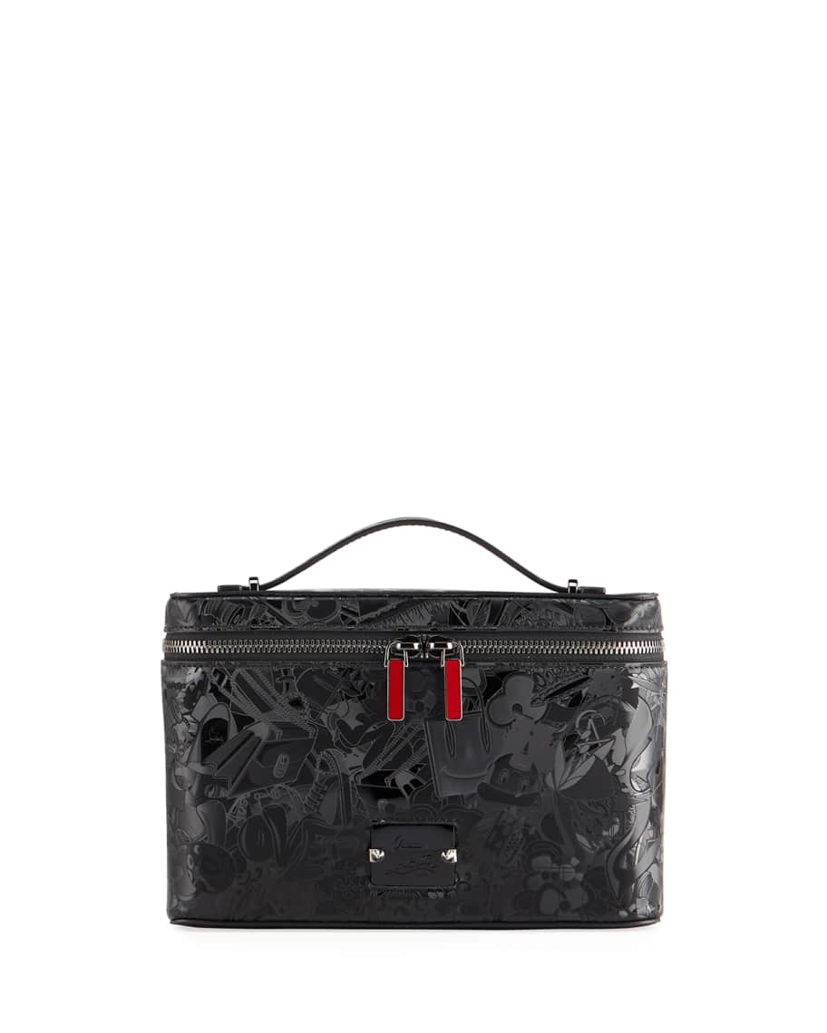 CHRISTIAN LOUBOUTIN Blaster Monogrammed Textured-Leather Wash Bag for Men