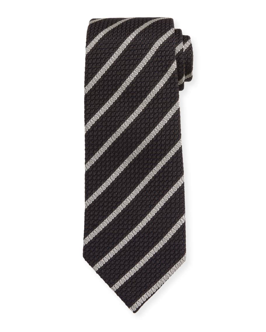 TOM FORD Small Stripe Silk Tie | Neiman Marcus