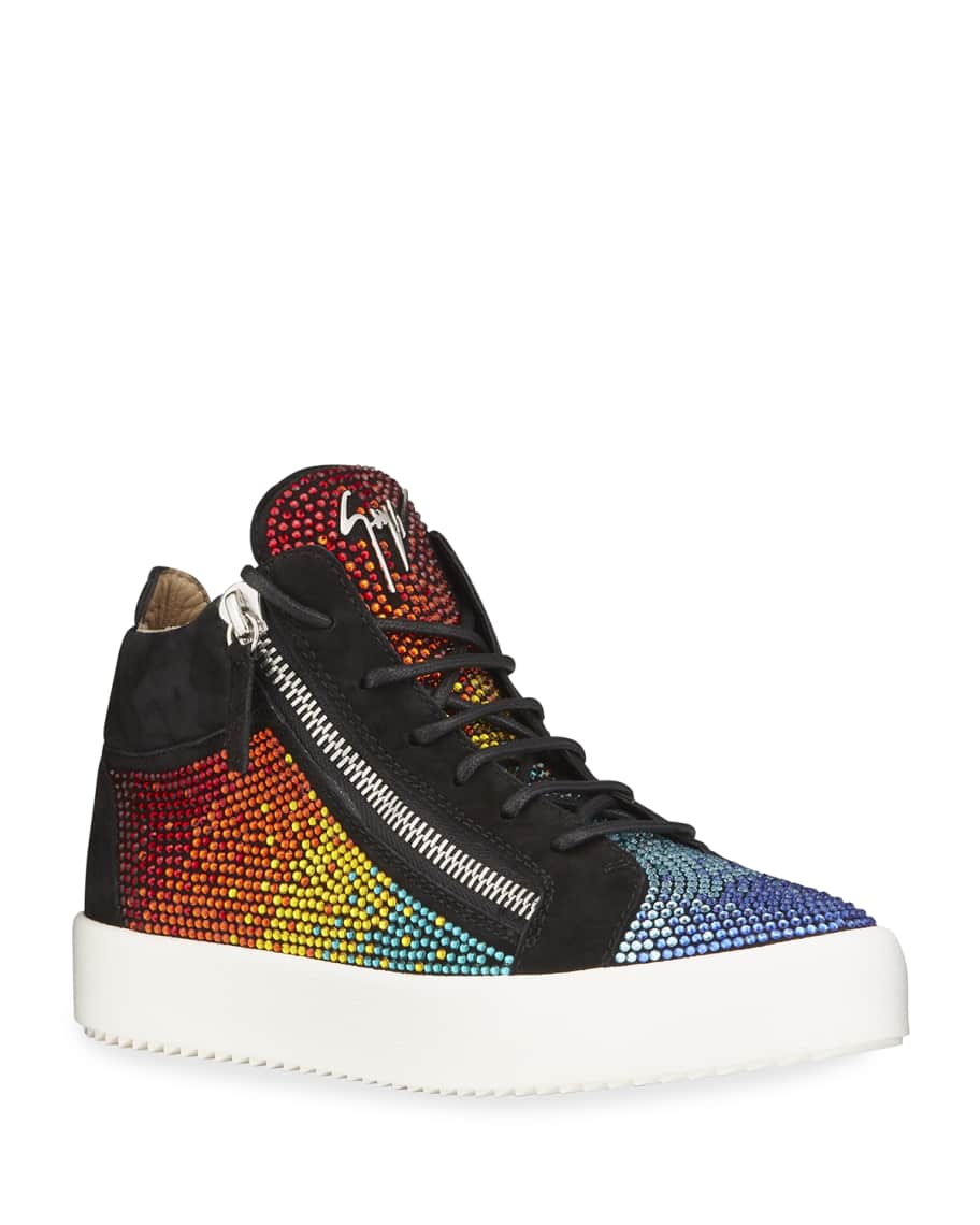 Giuseppe Zanotti Men s May London Embellished Rainbow Suede