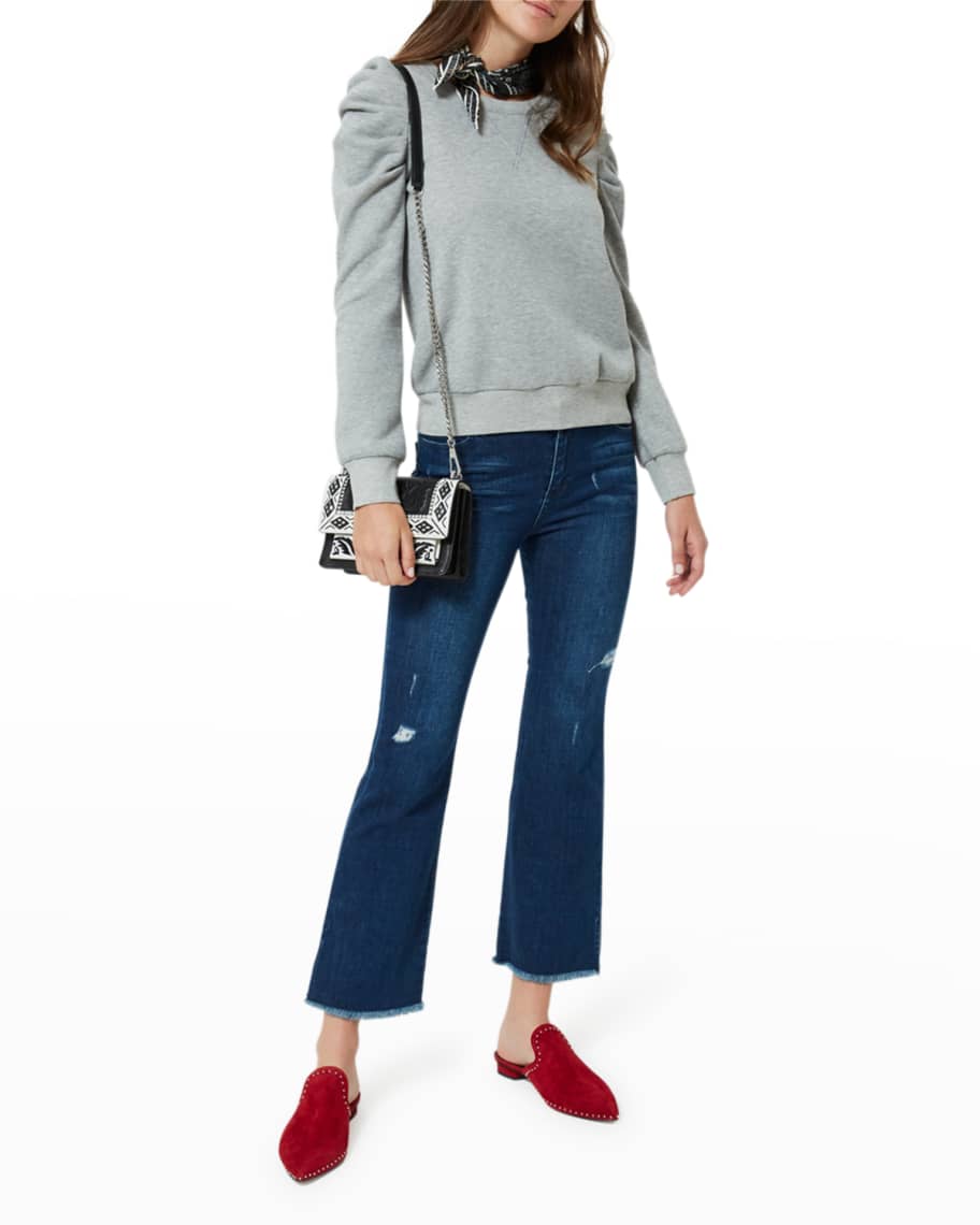 rebecca minkoff janine puff sleeve hoodie