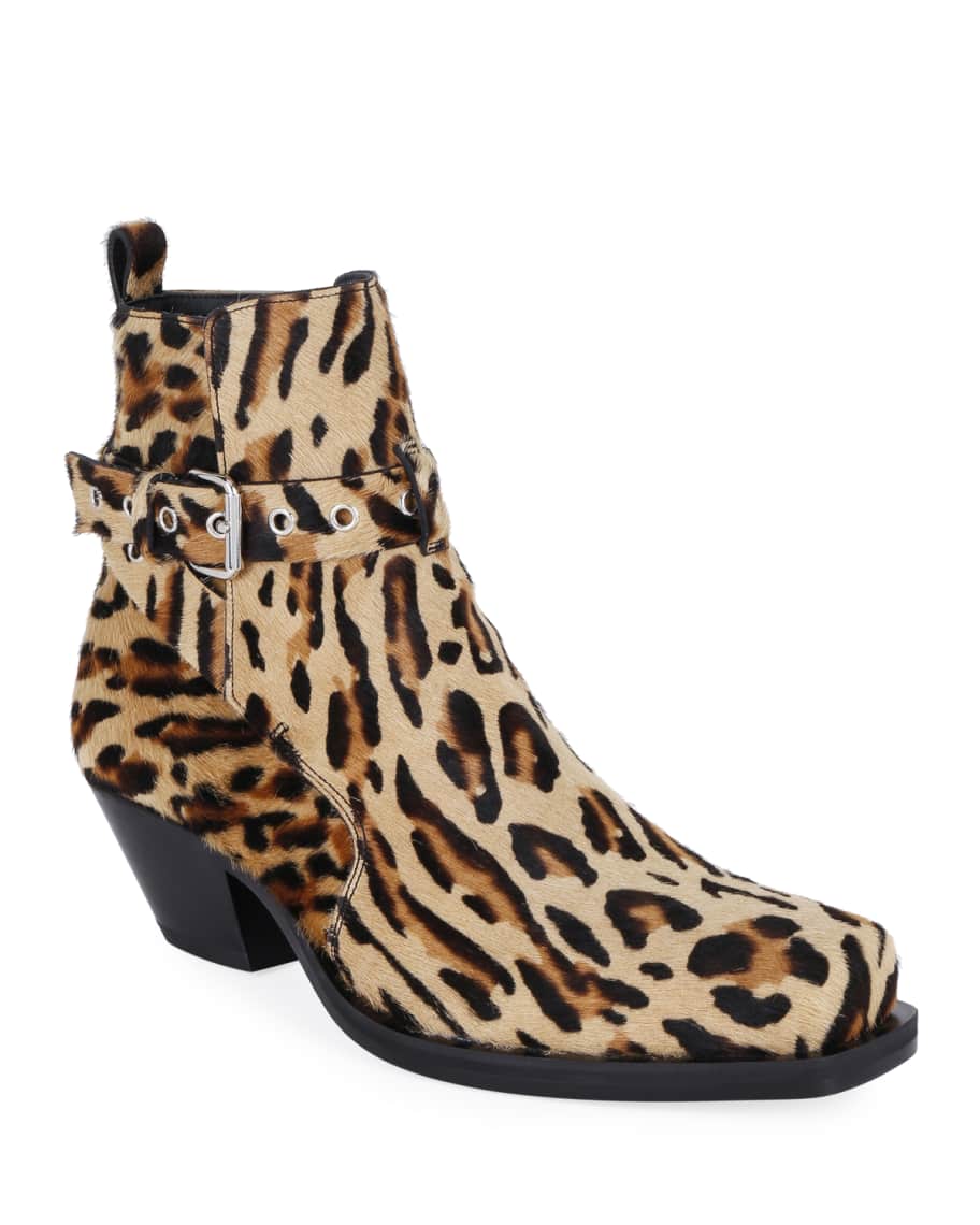 Mens cheetah print chelsea boots hotsell
