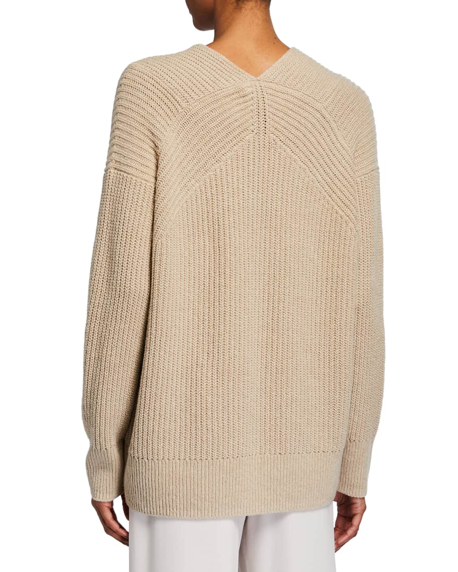 Vince Wool Blend Overlap Tunic Neiman Marcus