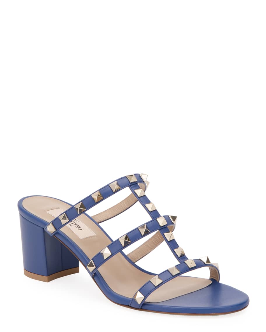 rockstud caged leather 90mm city high heel sandals