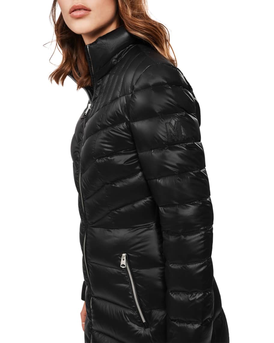 Mackage Lara Fitted Down Puffer Coat with Detachable Hood | Neiman Marcus