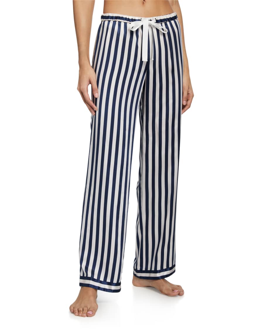 Morgan Lane Chantal Striped Pyjama Bottoms in Green