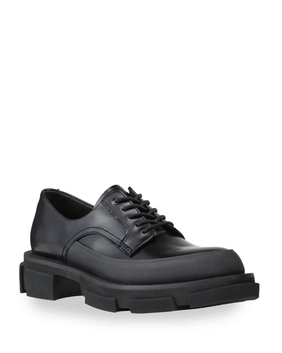 Both Men's Gao Lug-Sole Leather Derby Shoes | Neiman Marcus