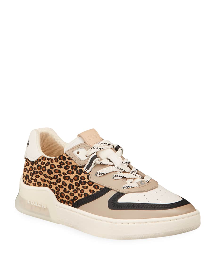 Coach Citysole Leopard-Print Court Sneakers | Neiman Marcus