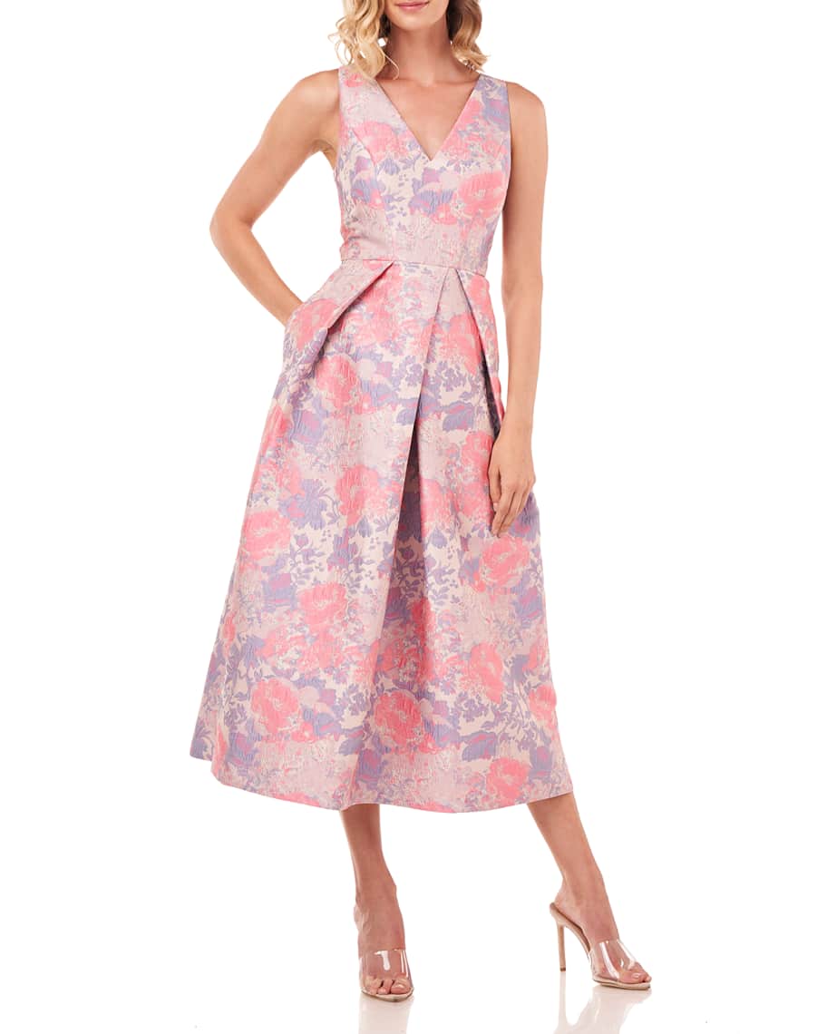 ケイアンジャー Kay Unger New York Womens Annabella Floral Maxi Evening Dress ...