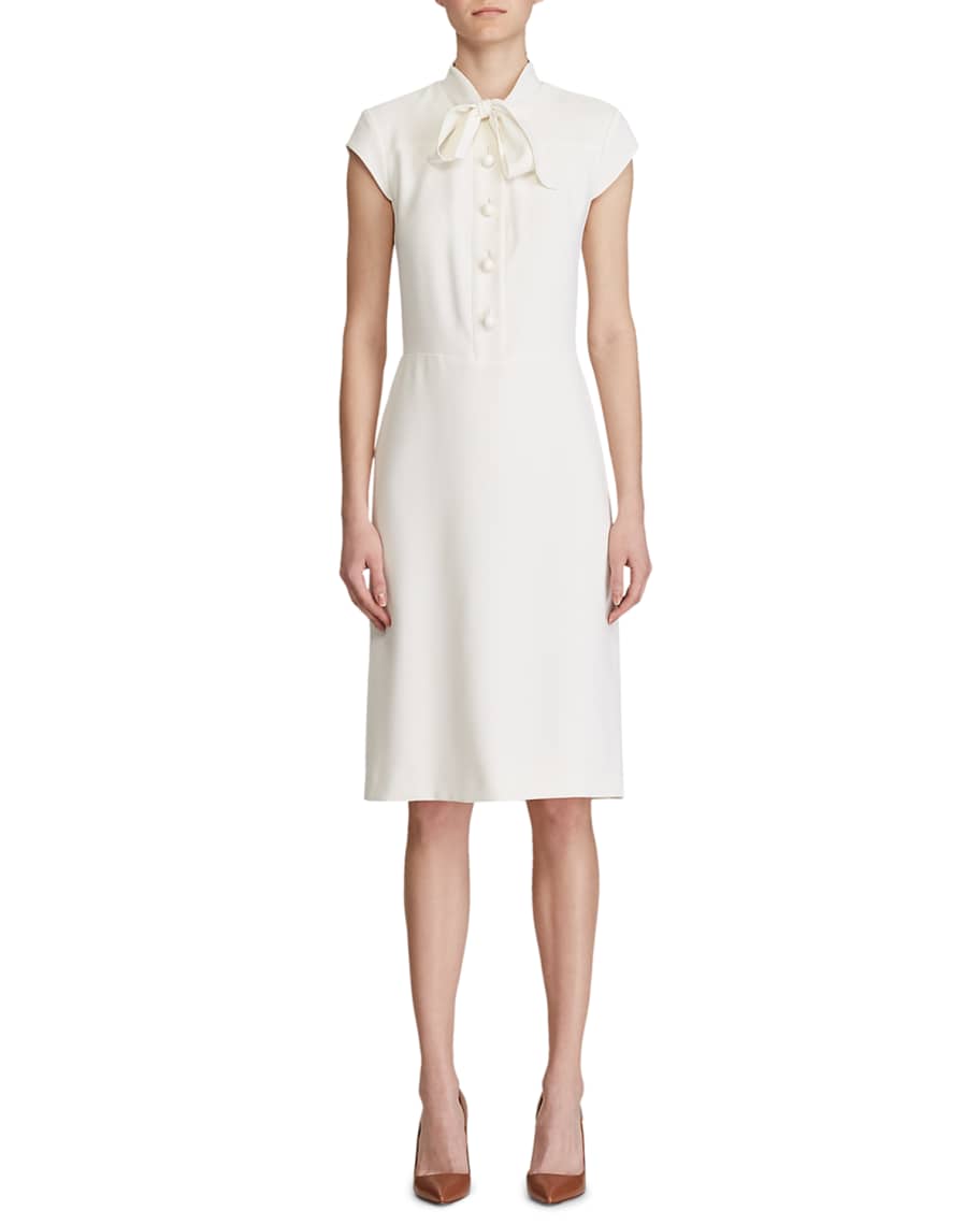 Ralph Lauren Collection Carlisle Cap-Sleeve Shirtdress | Neiman Marcus